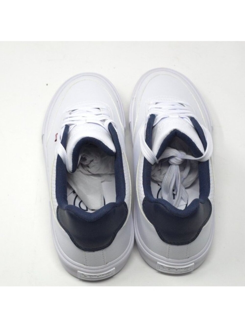 Levi’s Munro Sneakers White/Navy Low Top Size 8M - Picture 6 of 9